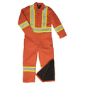 Orange Insulated Tough Duck Safety Coverall